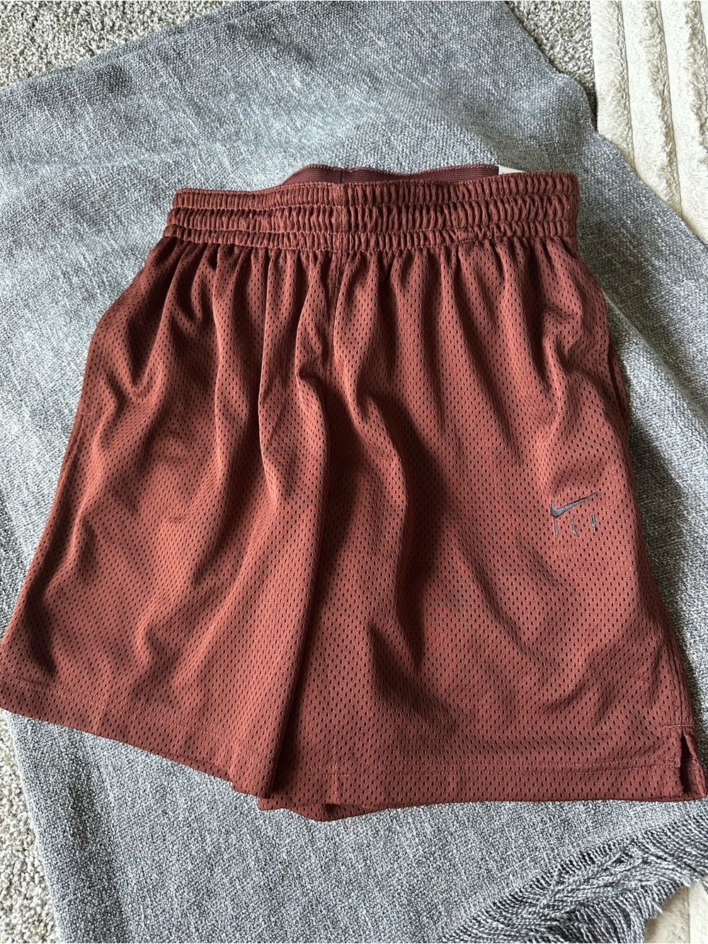 Nike Women’s Rust Red Mesh Athletic Basketball Shorts